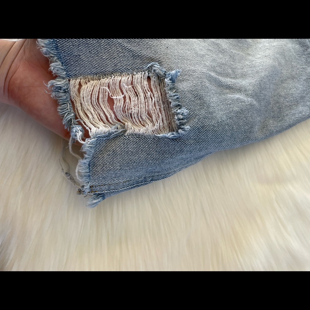 Free People Ripped Jean Skirt - Picture 8 of 9